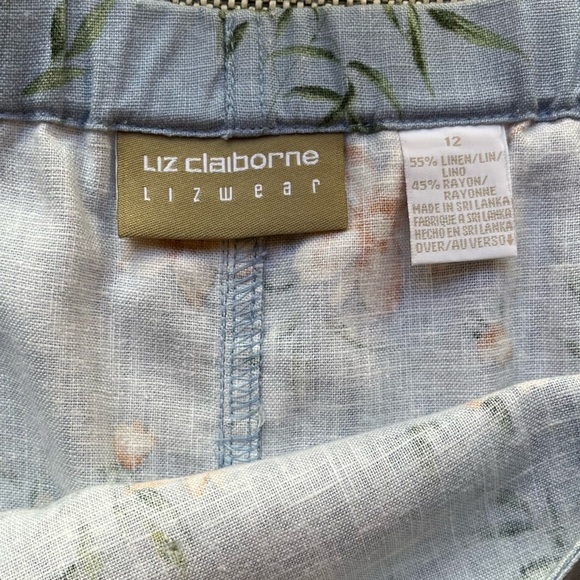 🌼 Vintage Liz Claiborne Linen Maxi Floral Skirt , in Size: 12 ✨ - Picture 14 of 17